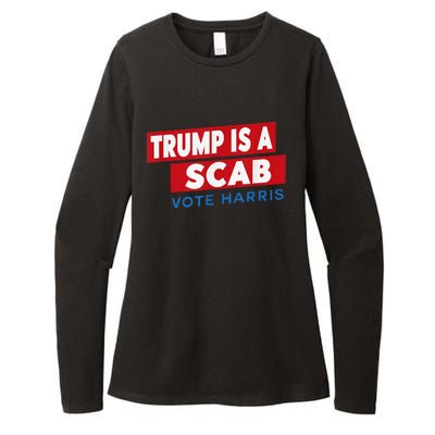 Donald Trump Is A Scab Vote Harris Womens CVC Long Sleeve Shirt