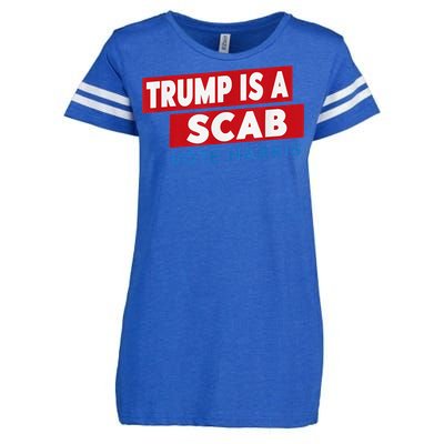 Donald Trump Is A Scab Vote Harris Enza Ladies Jersey Football T-Shirt