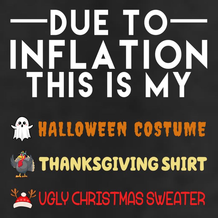 Due To Inflation This Is My Halloween Thanksgiving And Ugly Christmas Adult Drive Performance Visor