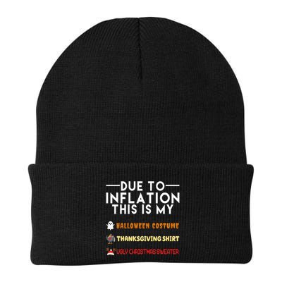 Due To Inflation This Is My Halloween Thanksgiving And Ugly Christmas Beanie