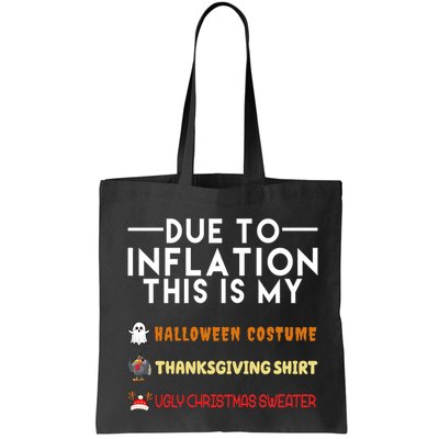 Due To Inflation This Is My Halloween Thanksgiving And Ugly Christmas Bag
