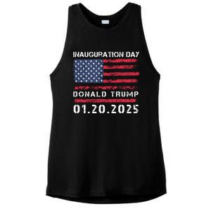 Donald Trump Inauguration Day 2025 47th President Usa Flag Ladies PosiCharge Tri-Blend Wicking Tank