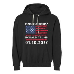 Donald Trump Inauguration Day 2025 47th President Usa Flag Garment-Dyed Fleece Hoodie