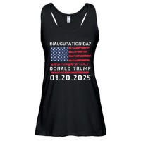 Donald Trump Inauguration Day 2025 47th President Usa Flag Ladies Essential Flowy Tank