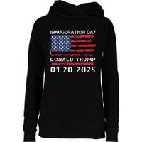 Donald Trump Inauguration Day 2025 47th President Usa Flag Womens Funnel Neck Pullover Hood