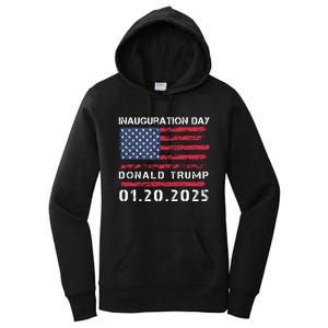 Donald Trump Inauguration Day 2025 47th President Usa Flag Women's Pullover Hoodie