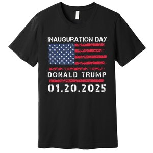 Donald Trump Inauguration Day 2025 47th President Usa Flag Premium T-Shirt