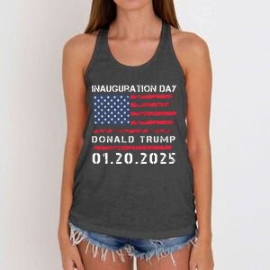 Donald Trump Inauguration Day 2025 47th President Usa Flag Women's Knotted Racerback Tank