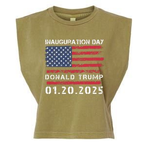 Donald Trump Inauguration Day 2025 47th President Usa Flag Garment-Dyed Women's Muscle Tee