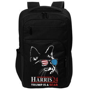 Donald Trump Is A Scab Vote Harris Valz Cat Lady Impact Tech Backpack