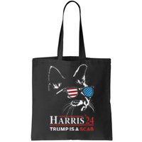 Donald Trump Is A Scab Vote Harris Valz Cat Lady Tote Bag