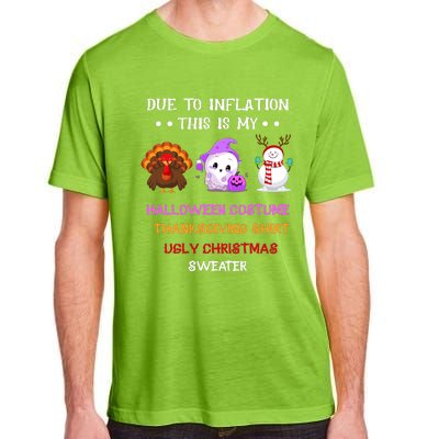 Due To Inflation This Is My Halloween Thanksgiving Christmas Adult ChromaSoft Performance T-Shirt