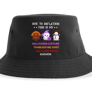 Due To Inflation This Is My Halloween Thanksgiving Christmas Sustainable Bucket Hat