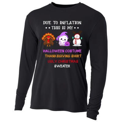 Due To Inflation This Is My Halloween Thanksgiving Christmas Cooling Performance Long Sleeve Crew