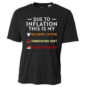 Due To Inflation This Is My Halloween Thanksgiving Xmas Cooling Performance Crew T-Shirt