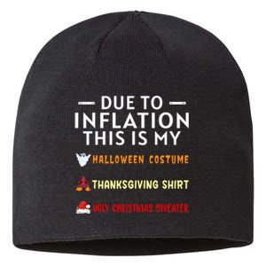 Due To Inflation This Is My Halloween Thanksgiving Xmas Sustainable Beanie