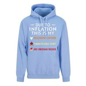 Due To Inflation This Is My Halloween Thanksgiving Xmas Unisex Surf Hoodie