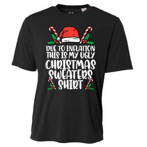 Due To Inflation Funny Christmas Sweater Xmas  Cooling Performance Crew T-Shirt