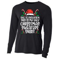 Due To Inflation Funny Christmas Sweater Xmas  Cooling Performance Long Sleeve Crew