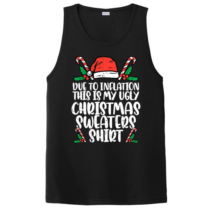 Due To Inflation Funny Christmas Sweater Xmas  PosiCharge Competitor Tank