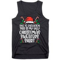 Due To Inflation Funny Christmas Sweater Xmas  Tank Top