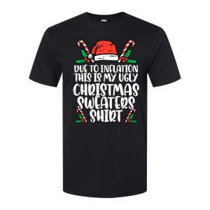 Due To Inflation Funny Christmas Sweater Xmas  Softstyle CVC T-Shirt