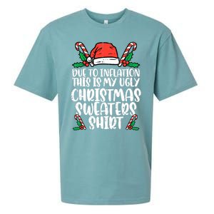 Due To Inflation Funny Christmas Sweater Xmas  Sueded Cloud Jersey T-Shirt