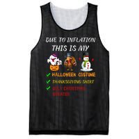 Due To Inflation This Is My Halloween Thanksgiving Christmas Mesh Reversible Basketball Jersey Tank