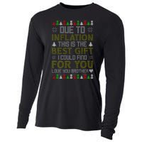 Due To Inflation This Is The Best Gift Love You Brother Ugly Christmas Cooling Performance Long Sleeve Crew