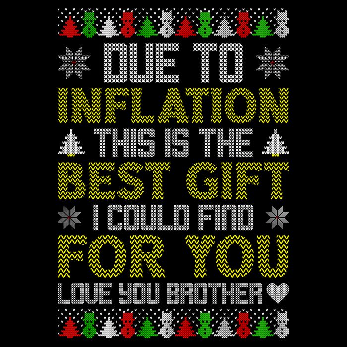 Due To Inflation This Is The Best Gift Love You Brother Ugly Christmas Poster