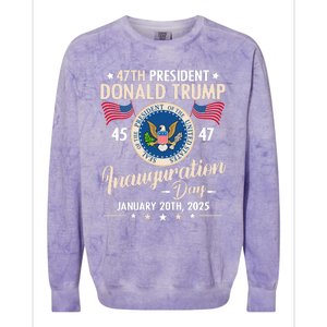 Donald Trump Inauguration Day 2025 47th Colorblast Crewneck Sweatshirt