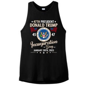 Donald Trump Inauguration Day 2025 47th Ladies PosiCharge Tri-Blend Wicking Tank