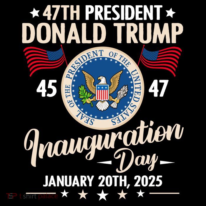 Donald Trump Inauguration Day 2025 47th High Crown Mesh Back Trucker Hat