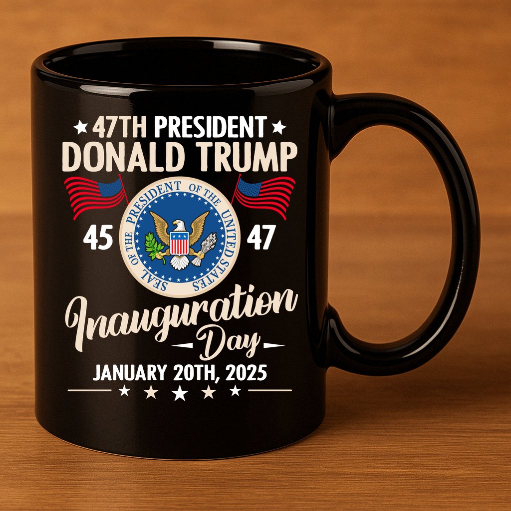 Donald Trump Inauguration Day 2025 47th 11oz C Handle Ceramic Mug