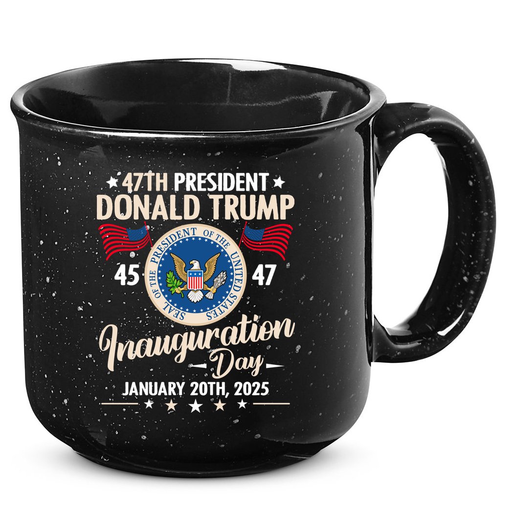Donald Trump Inauguration Day 2025 47th 15oz Campfire Ceramic Mug