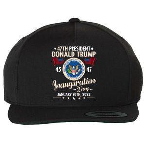 Donald Trump Inauguration Day 2025 47th Wool Snapback Cap