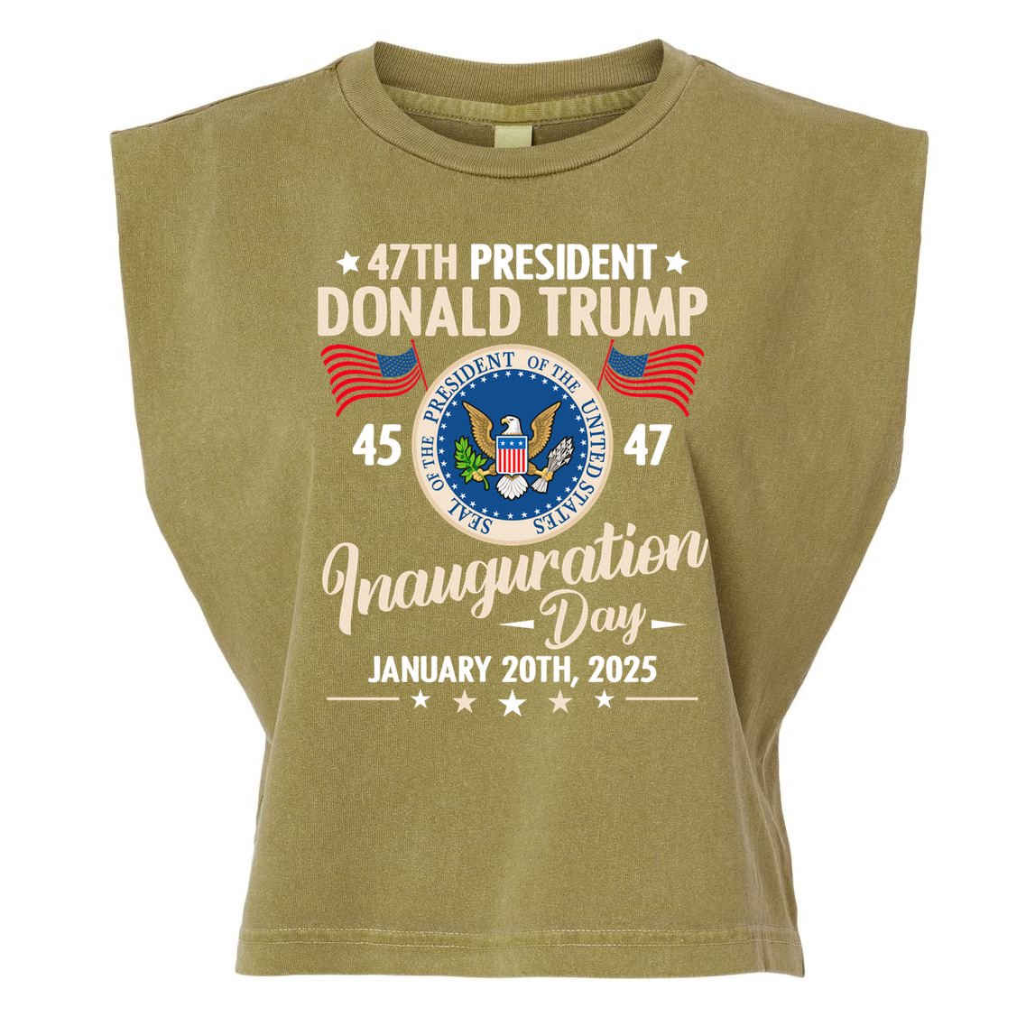 Donald Trump Inauguration Day 2025 47th Garment-Dyed Women's Muscle Tee