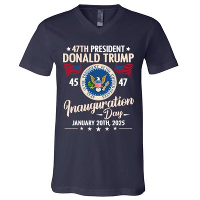 Donald Trump Inauguration Day 2025 47th V-Neck T-Shirt
