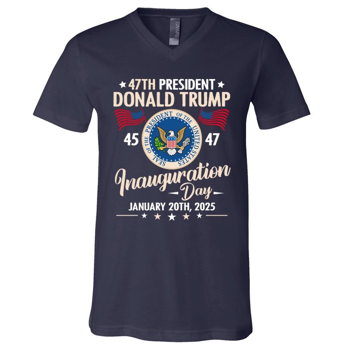 Donald Trump Inauguration Day 2025 47th V-Neck T-Shirt