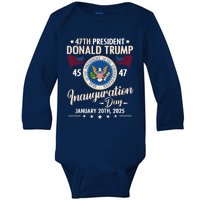 Donald Trump Inauguration Day 2025 47th Baby Long Sleeve Bodysuit