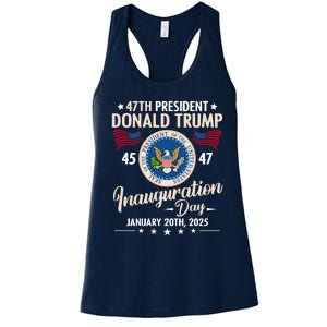 Donald Trump Inauguration Day 2025 47th Women's Racerback Tank