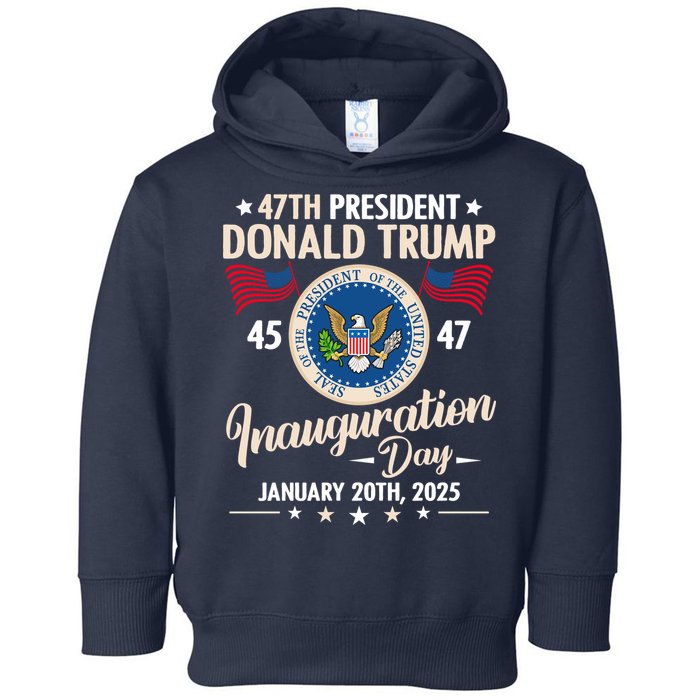 Donald Trump Inauguration Day 2025 47th Toddler Hoodie