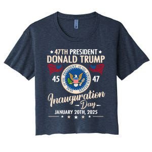 Donald Trump Inauguration Day 2025 47th Women's Crop Top Tee