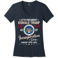 Donald Trump Inauguration Day 2025 47th Women's V-Neck T-Shirt