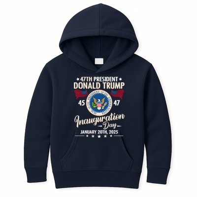 Donald Trump Inauguration Day 2025 47th Kids Hoodie