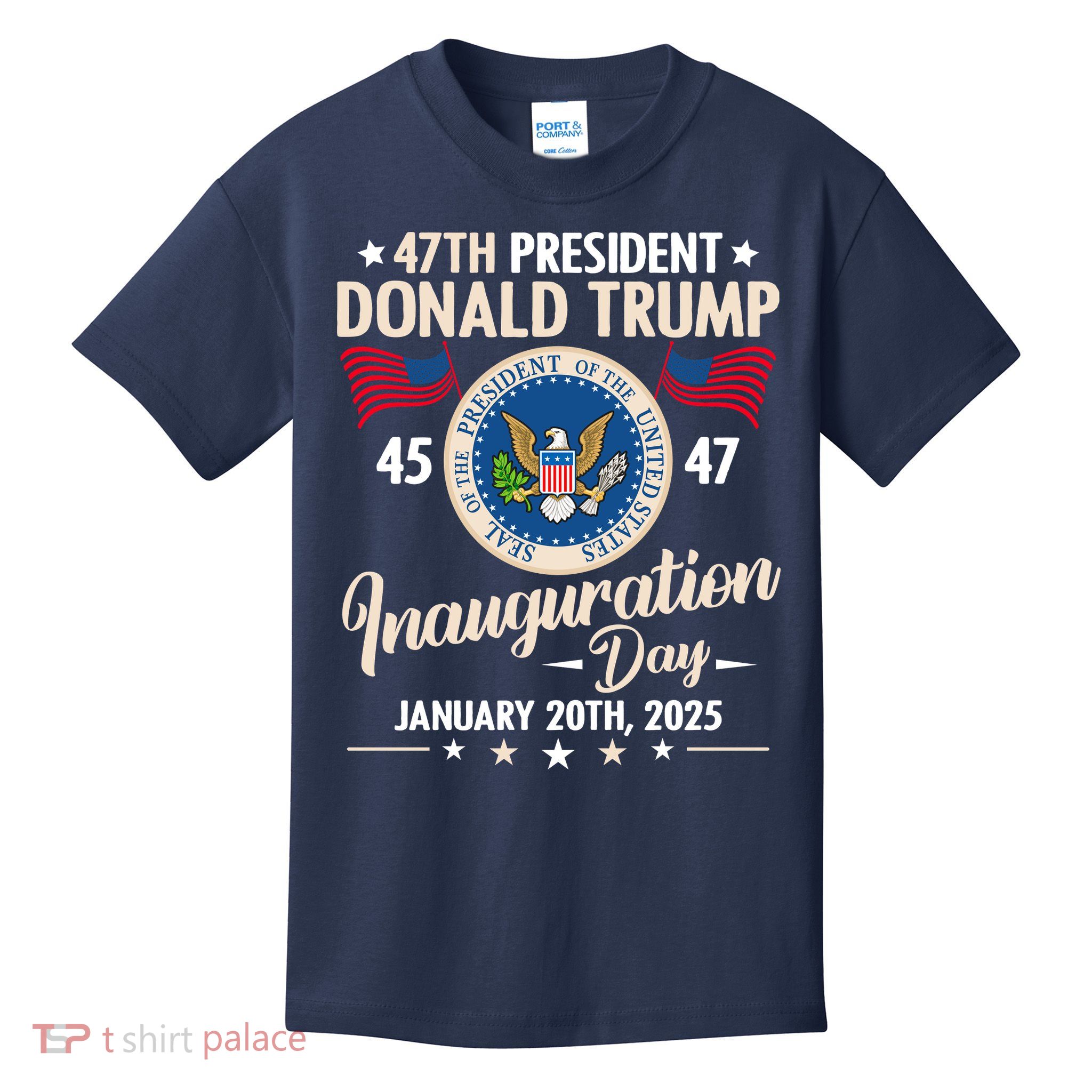 Donald Trump Inauguration Day 2025 47th Kids T-Shirt