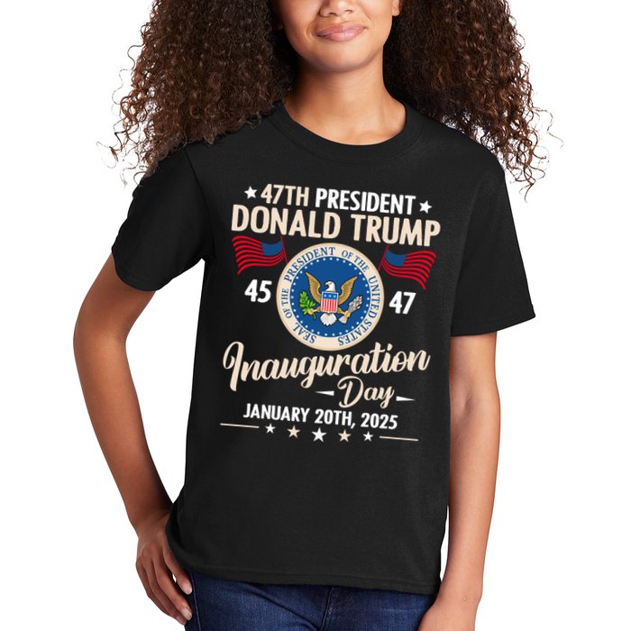 Donald Trump Inauguration Day 2025 47th Kids T-Shirt