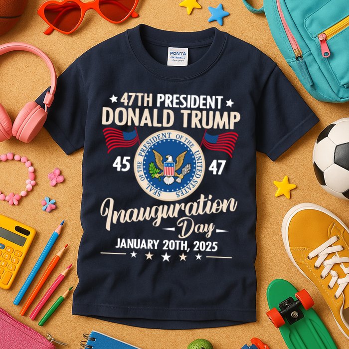 Donald Trump Inauguration Day 2025 47th Kids T-Shirt