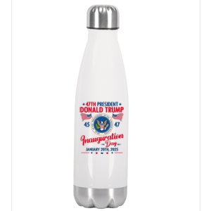 Donald Trump Inauguration Day 2025 47th Stainless Steel Insulated Water Bottle