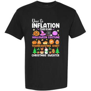 Due To Inflation This Is My Funny Halloween Costume Garment-Dyed Heavyweight T-Shirt